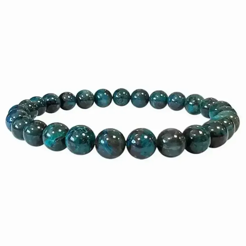 Bracelets - Bracelet Chrysocolle Afrique du Sud AAA perles 5.5-6.5mm - ARABESK