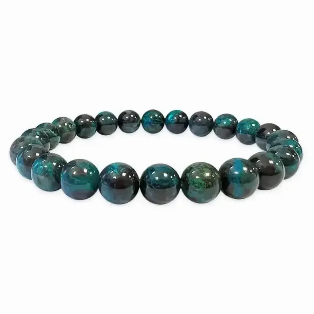 Bracelets - Bracelet Chrysocolle Afrique du Sud AAA perles 7.5-8.5mm - ARABESK