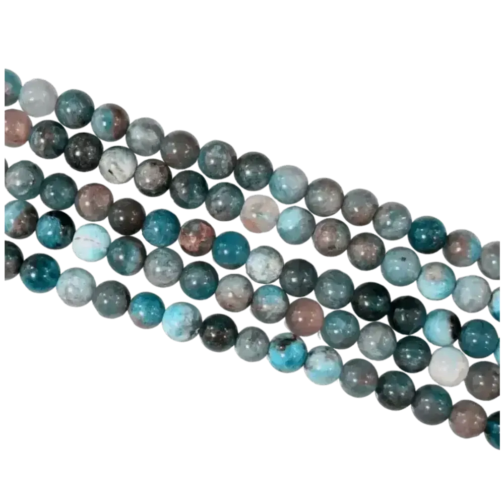 Jewelry - Blue Apatite beads 5.5-6mm on 40cm wire - ARABESK