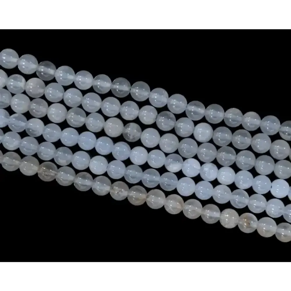 Jewelry - Blue chalcedony A 6mm pearls on string - ARABESK