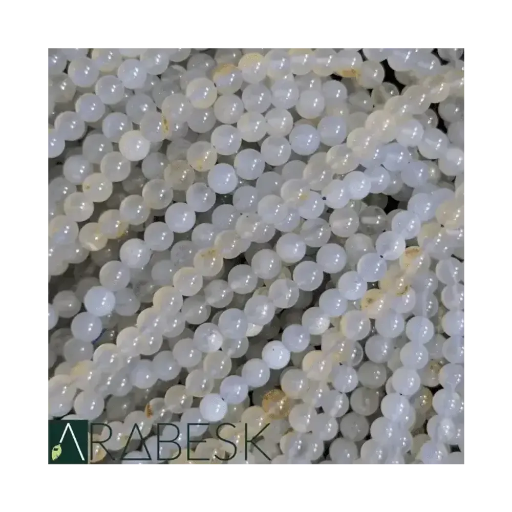 Jewelry - Blue chalcedony A 6mm pearls on string - ARABESK