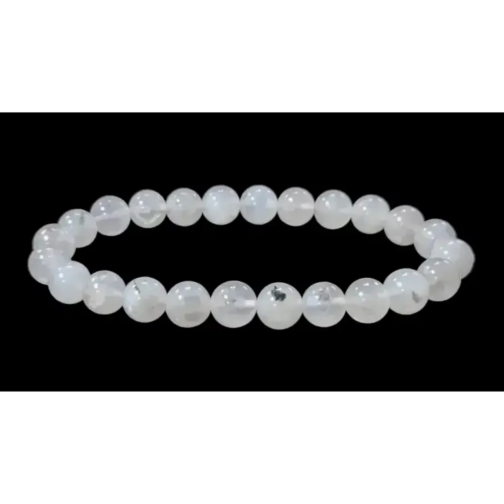 Bracelets - Bracelet Pierre de Lune Blanche Peristerite A perles 7.5-8.5mm - ARABESK