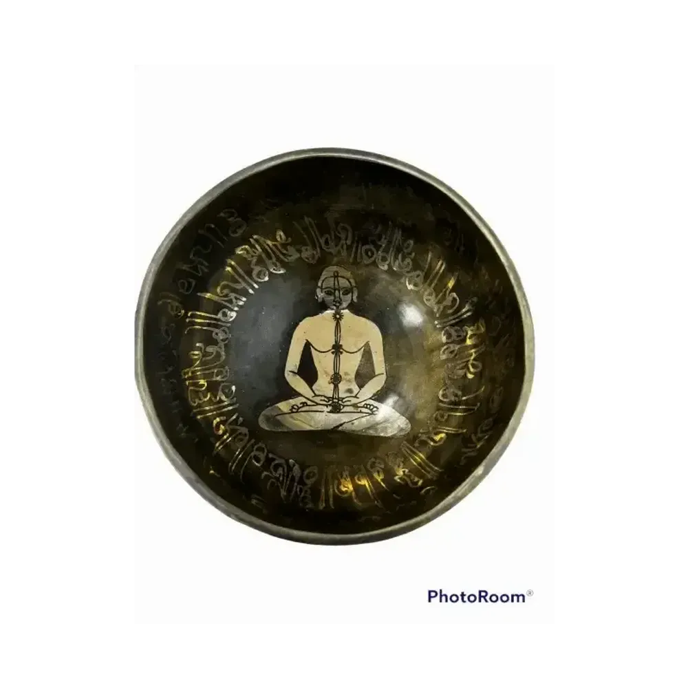 Tasses et mugs - Bol chantant tibétain avec gravures - Chakras- 12cm - ARABESK