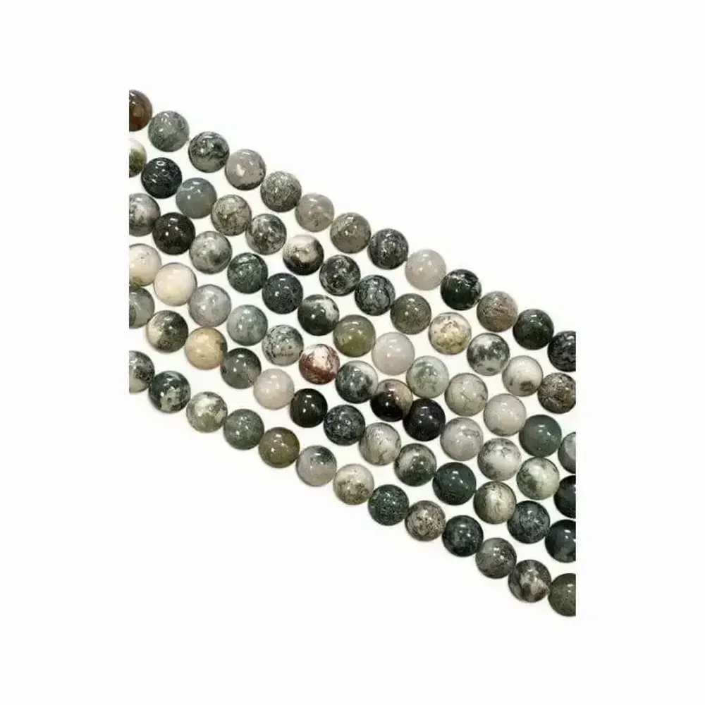 Jewelry - Tree Agate A 10mm pearls on string - ARABESK