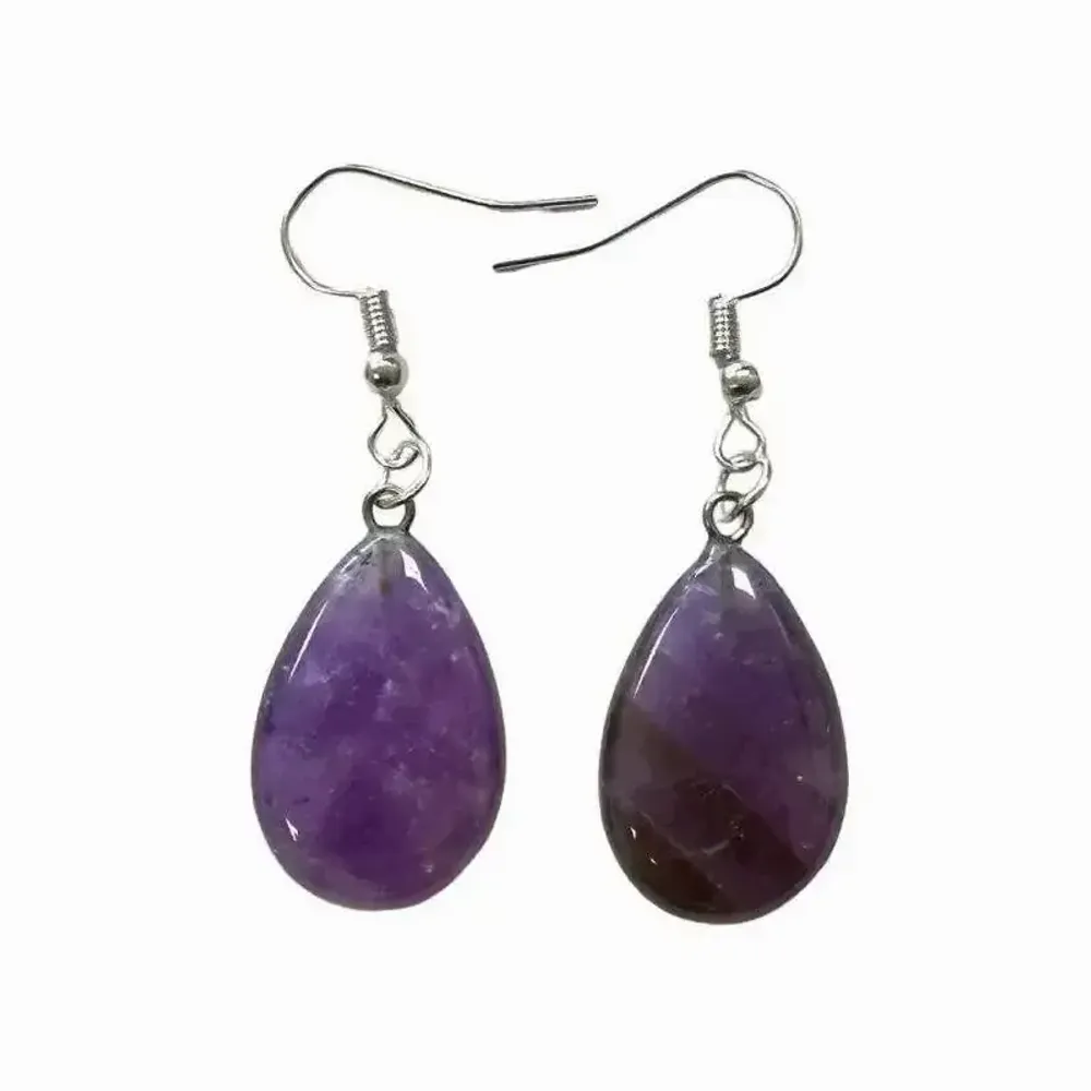 Jewelry - Amethyst Drop Earrings 25mm - ARABESK