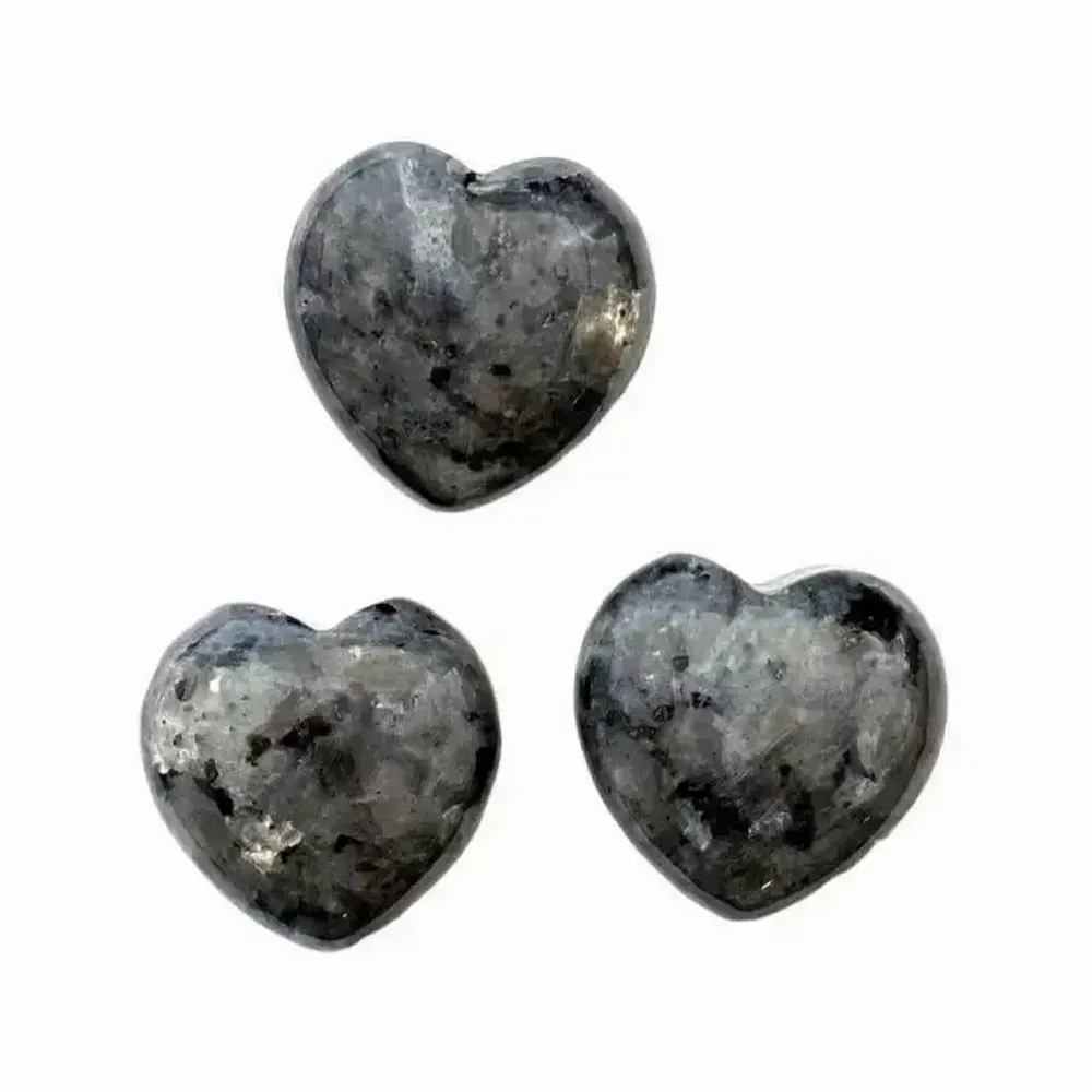 Jewelry - Larvikite Heart 30mm x 3 - ARABESK