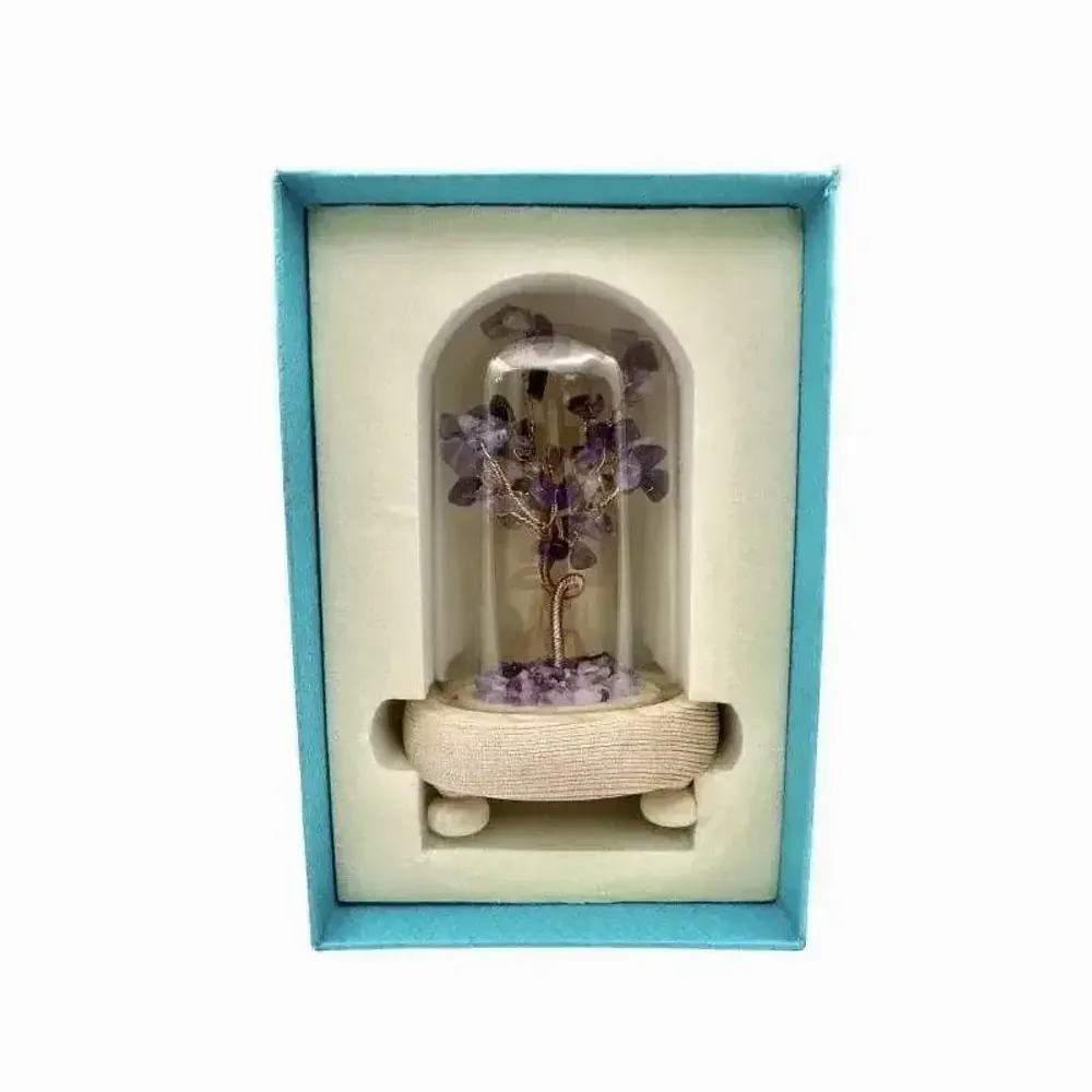 Bijoux - Arbre de Vie Amethyste sous dôme avec la boîte - ARABESK