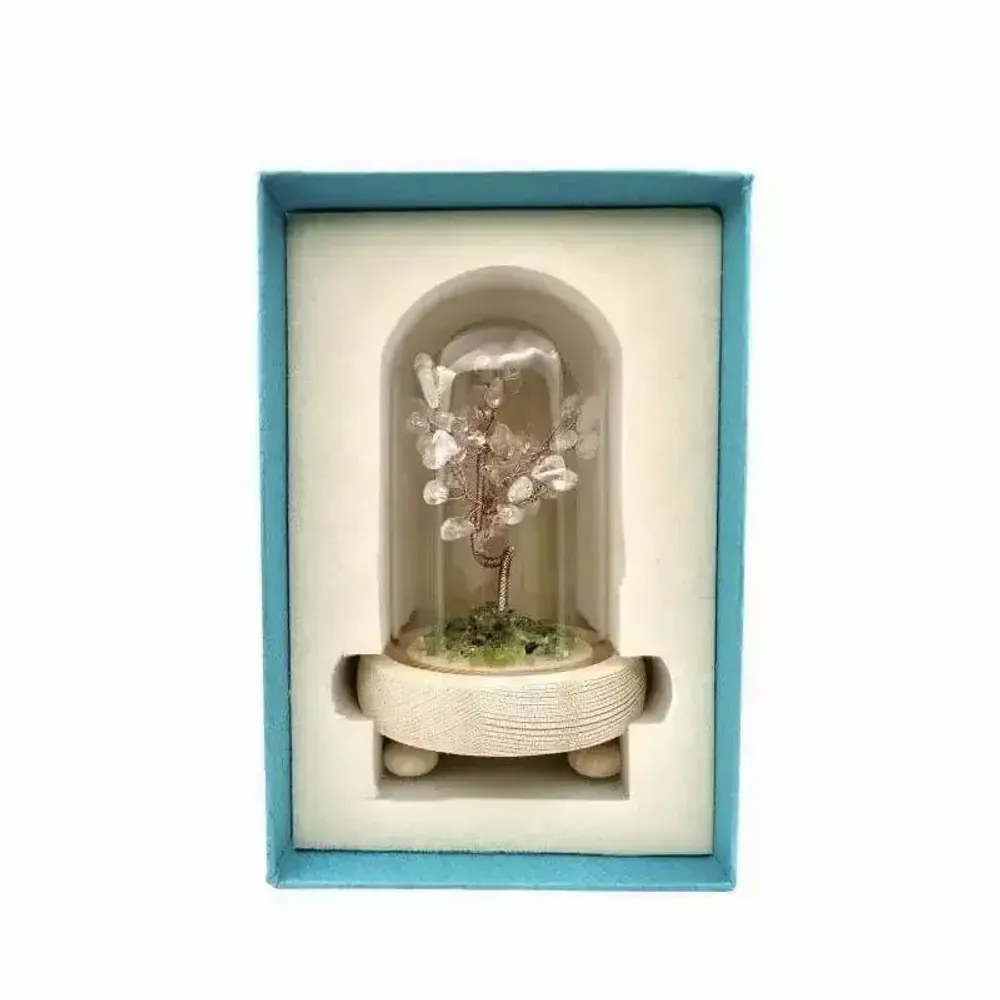 Jewelry - Tree of Life Rock Crystal under dome with box - ARABESK