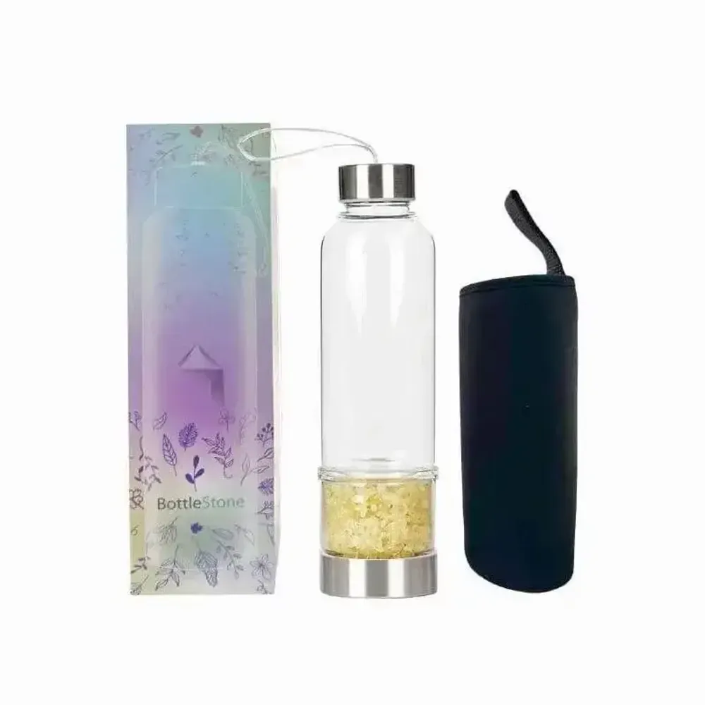 Bijoux - Bouteille avec cristaux Citrine - ARABESK