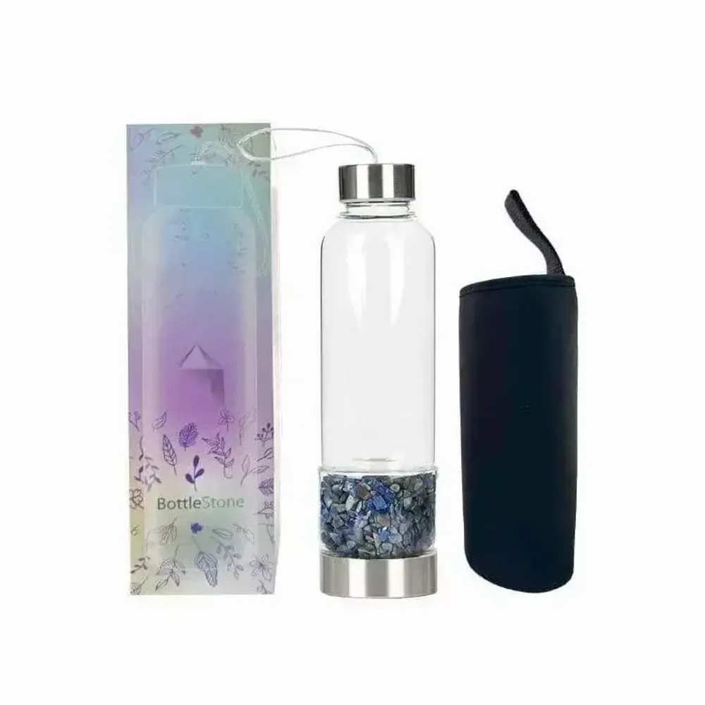 Bijoux - Bouteille avec cristaux Lapis Lazuli - ARABESK