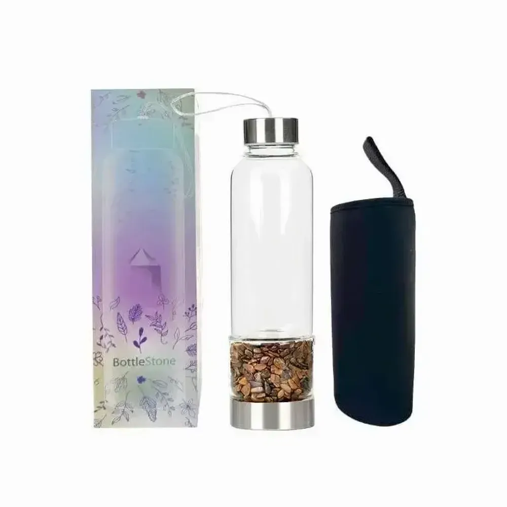 Bijoux - Bouteille avec cristaux Oeil du tigre - ARABESK