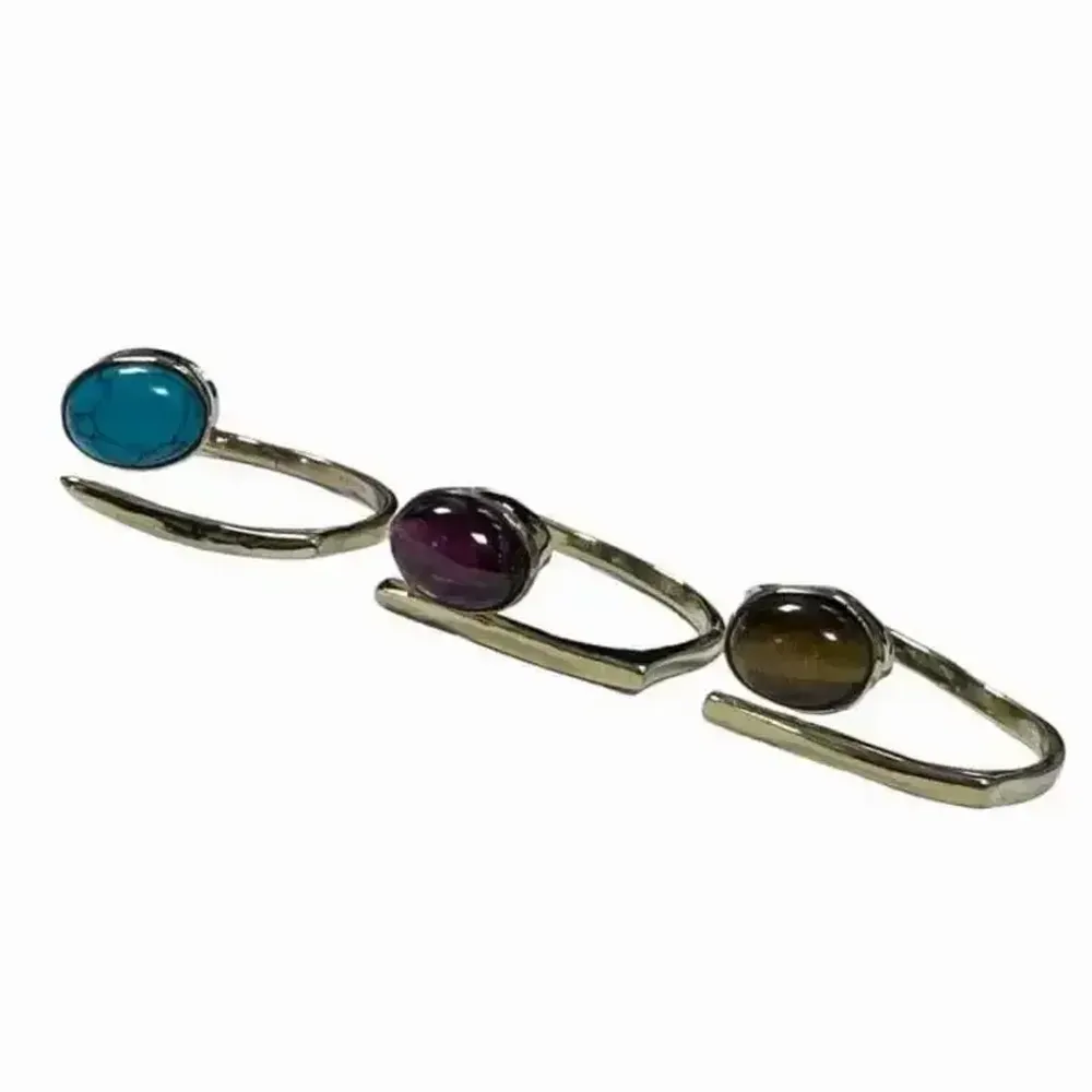 Jewelry - Adjustable bronze ring with semi precious stones - ARABESK