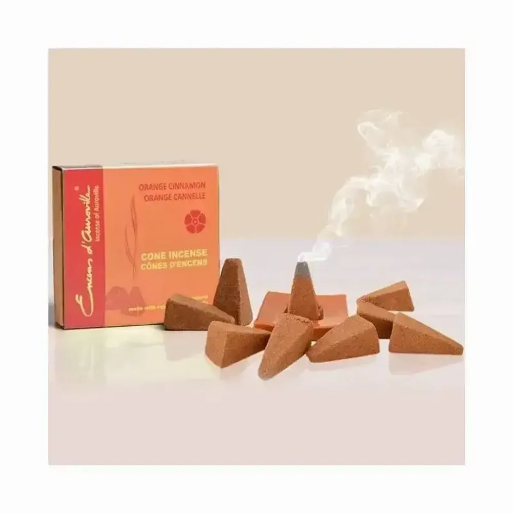 Senteurs - Encens d'Auroville Orange Cannelle 5x10 Cônes - ARABESK