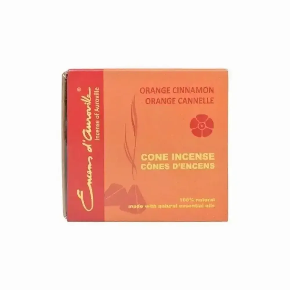 Senteurs - Encens d'Auroville Orange Cannelle 5x10 Cônes - ARABESK