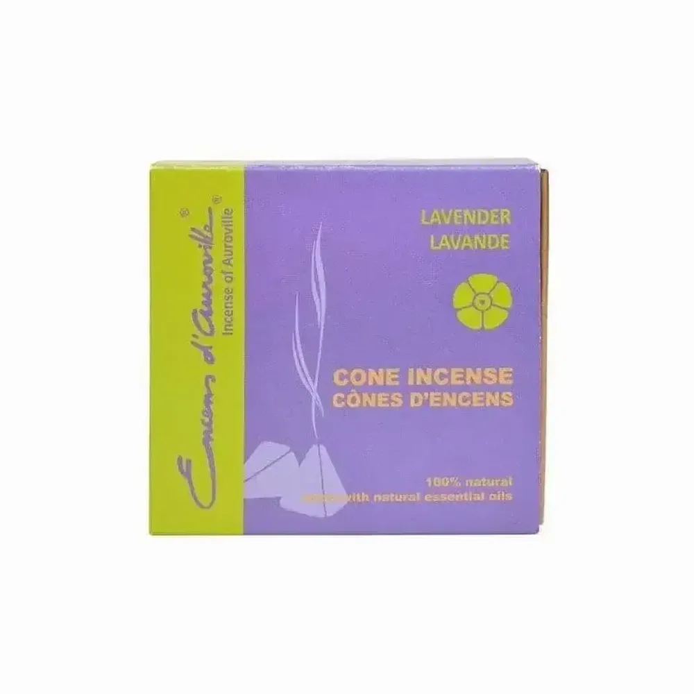 Senteurs - Encens d'Auroville Lavande 5x10 Cônes - ARABESK