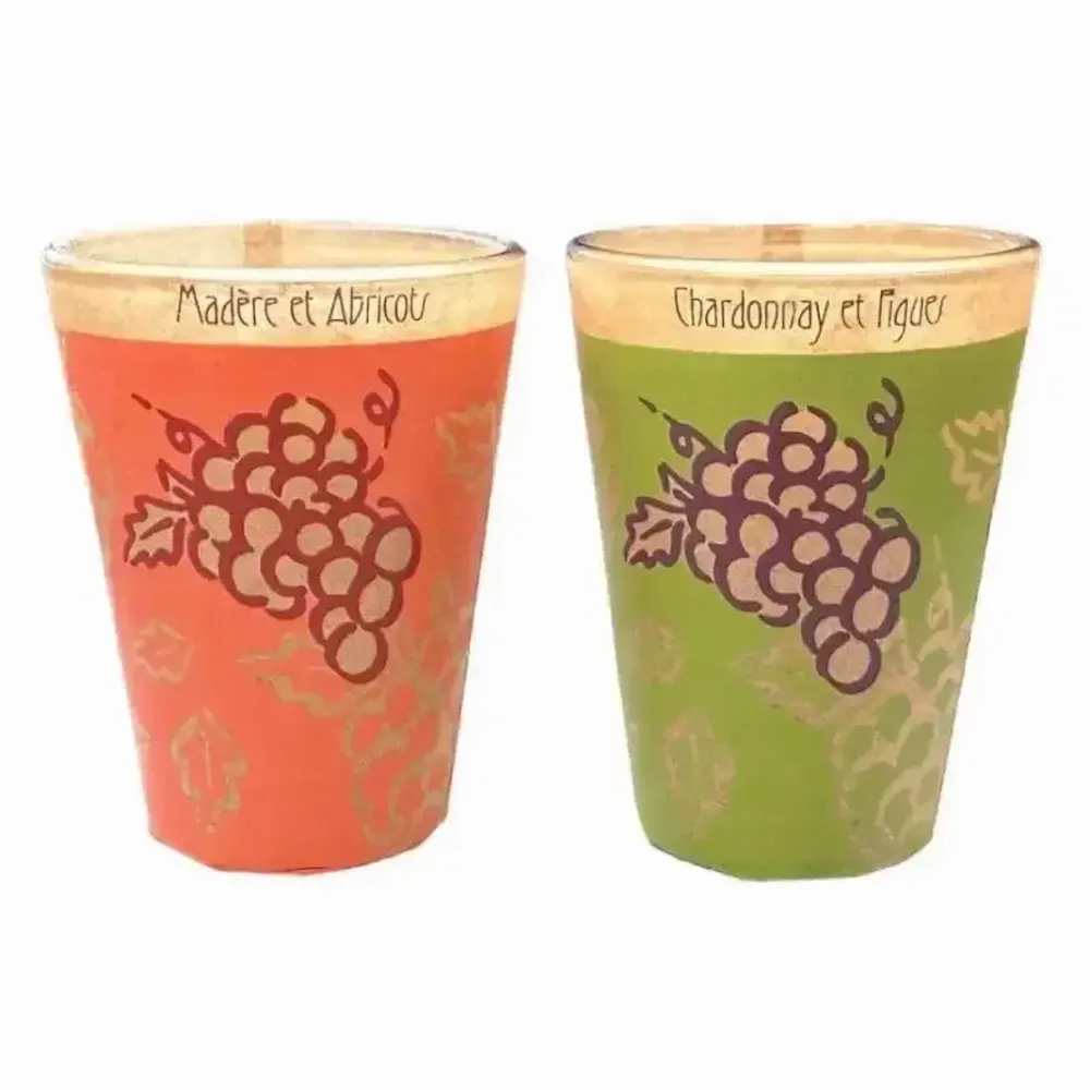 Senteurs - Boite de 2 Bougies Maroma en verre Madère et Abricots - Chardonnay et Figues 70g - ARABESK