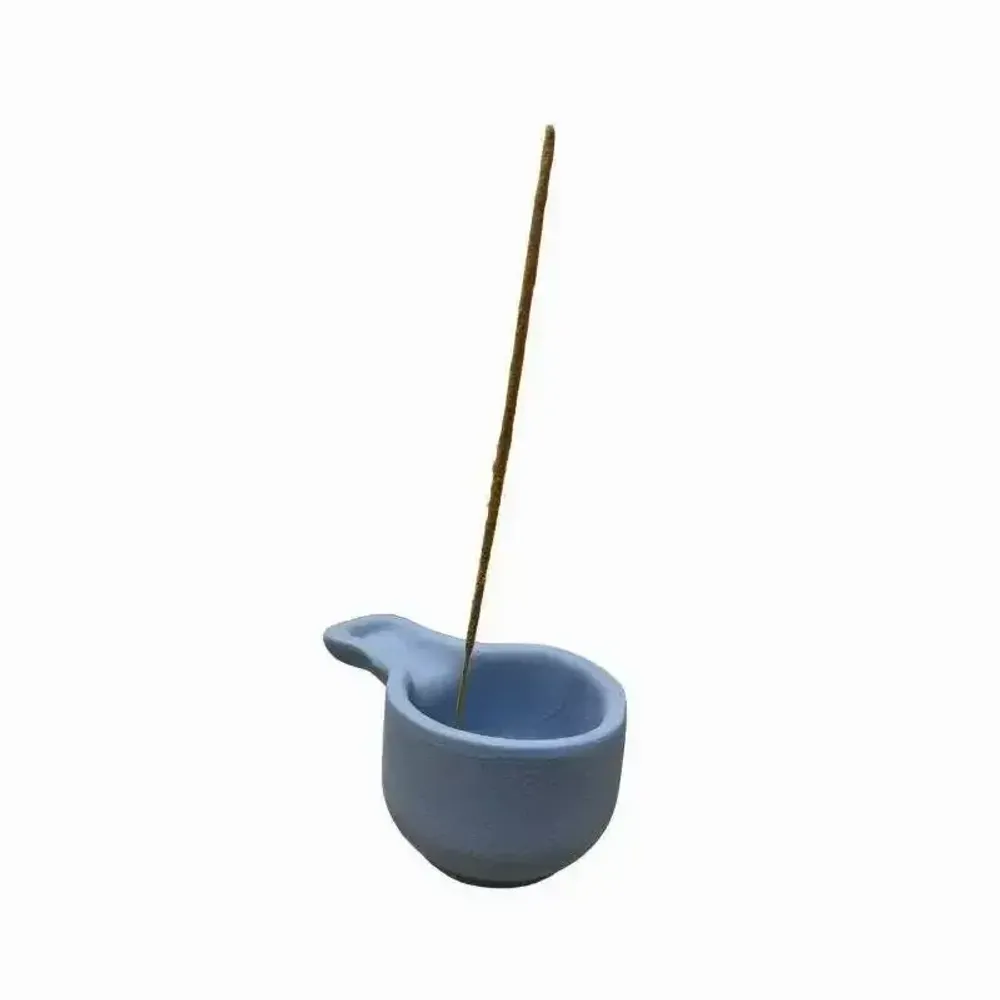 Scents - Blue handmade terracotta burner - ARABESK