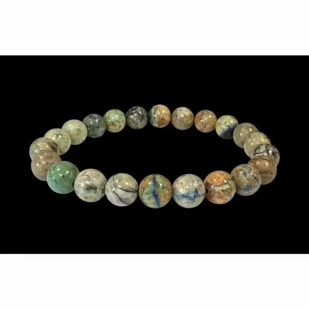 Bracelets - Bracelet Azurite Malachite Natural Mexico A beads 8.5-9.5mm - ARABESK