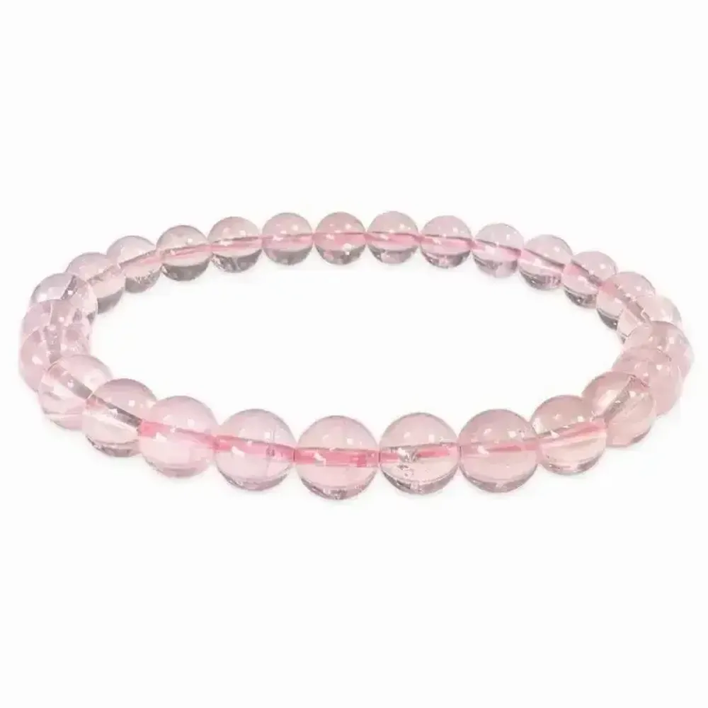 Bracelets - Bracelet Rose Quartz AA pearls 6-7mm - ARABESK