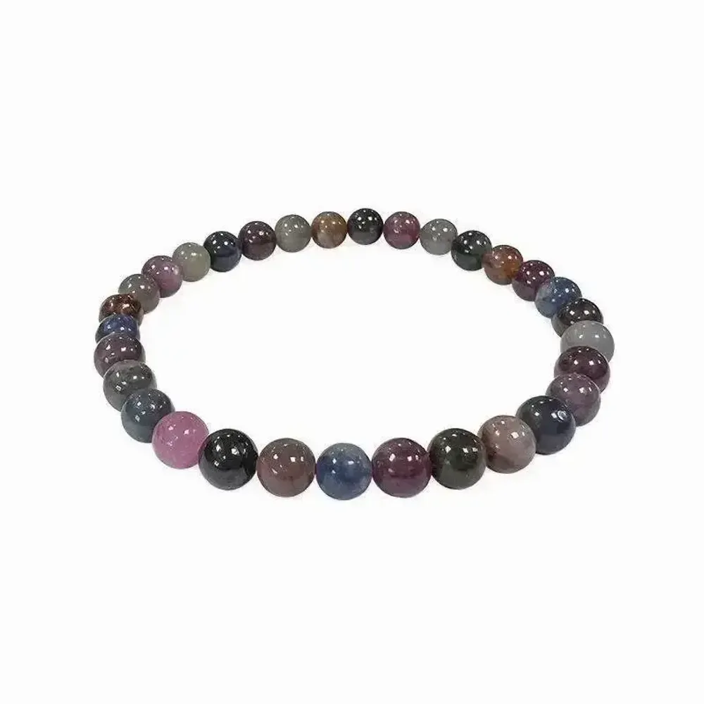 Bracelets - Multicolored Sapphire Bracelet With 6-7mm beads - ARABESK