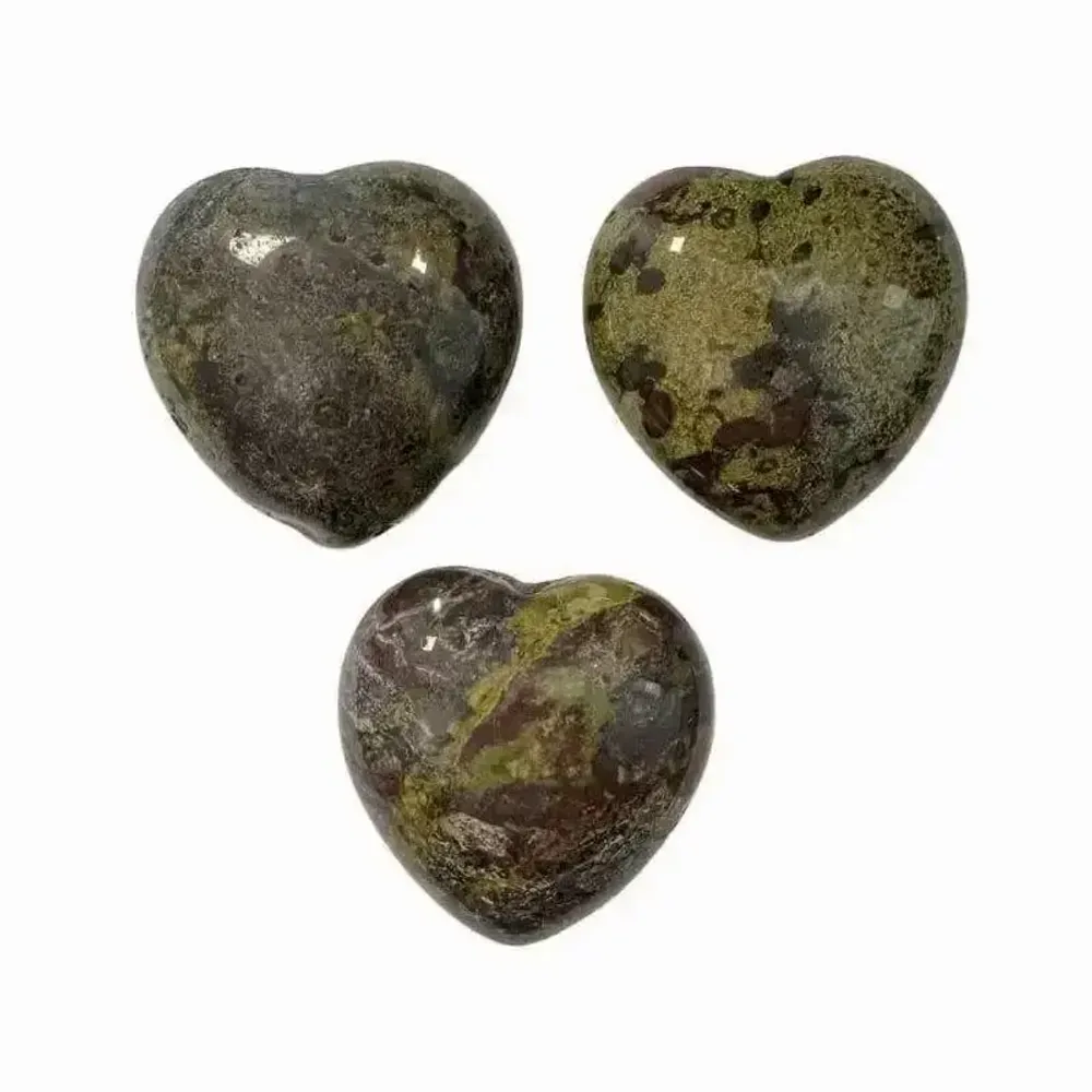 Bijoux - Coeur en Jaspe Sang de Dragon A 30mm x3 - ARABESK