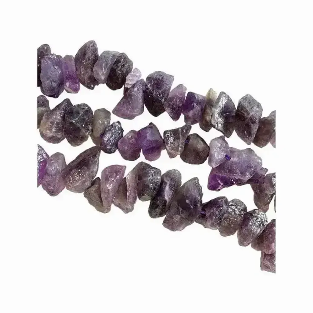 Bijoux - Amethyste A Pierres Brutes 13-20mm sur fil 40cm - ARABESK