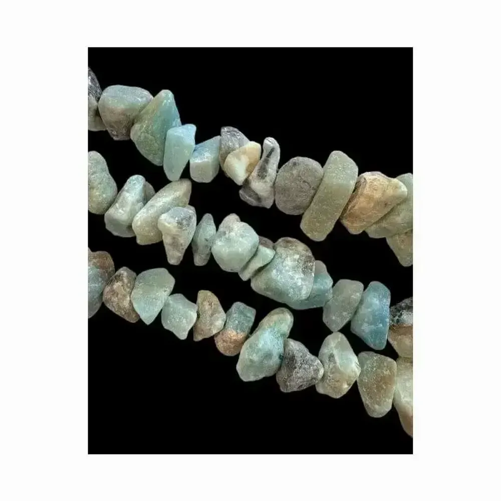 Jewelry - Amazonite A Rough Stones 13-20mm on a 40cm thread - ARABESK