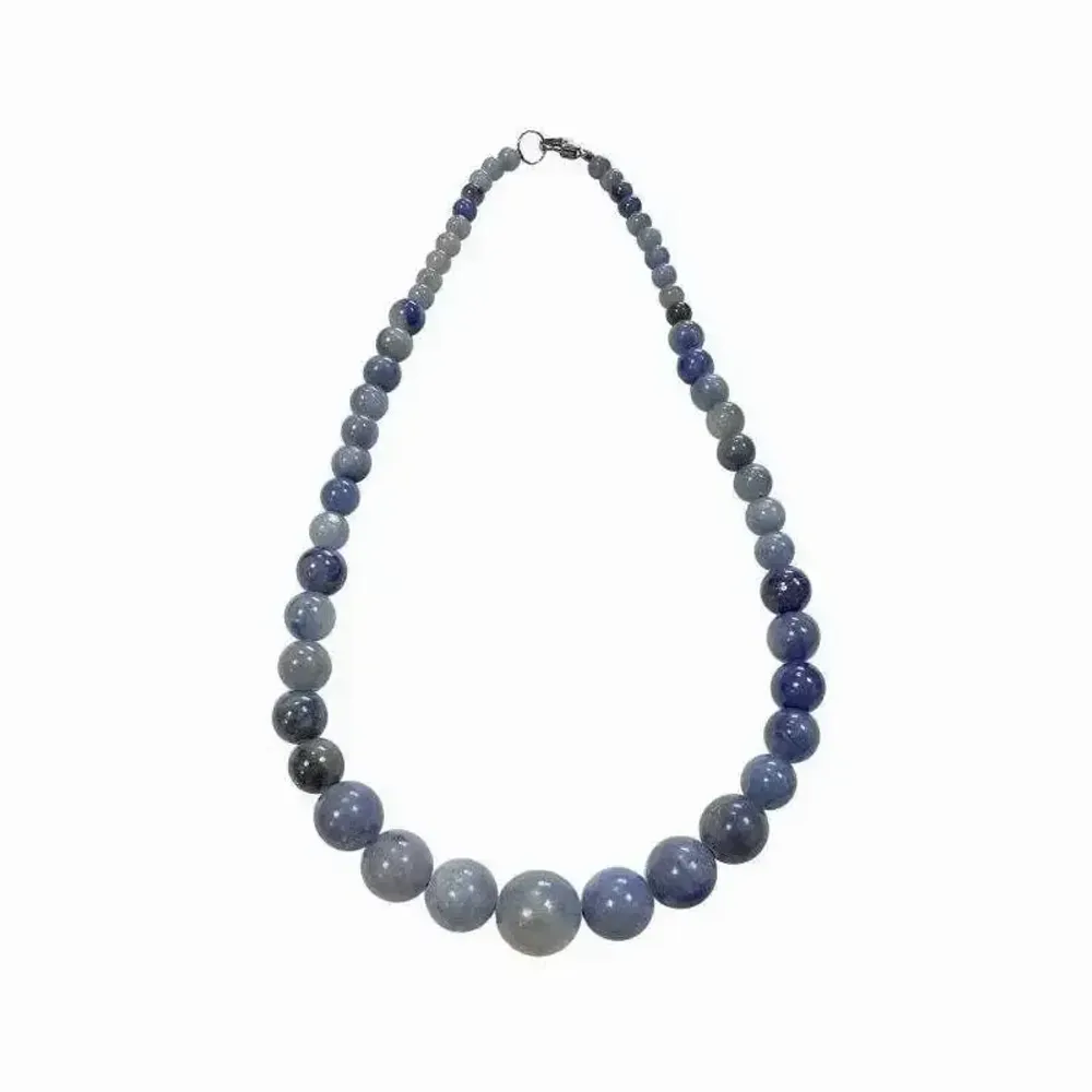 Jewelry - Blue Aventurine A Beads Necklace 6-14mm 45cm - ARABESK
