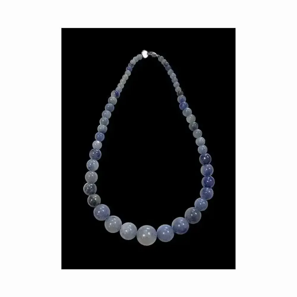 Jewelry - Blue Aventurine A Beads Necklace 6-14mm 45cm - ARABESK