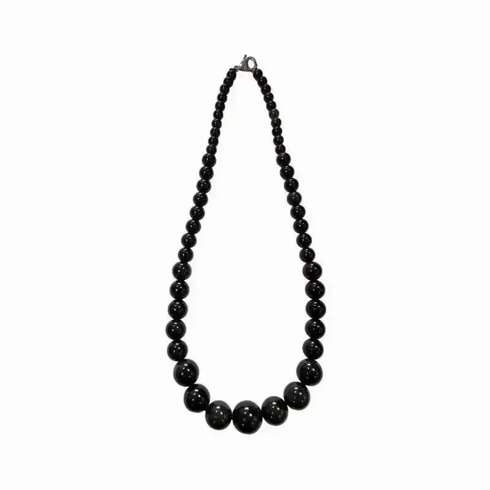 Jewelry - Celestial Eye Obsidian A Necklace Drop Beads 6-14mm 45cm - ARABESK