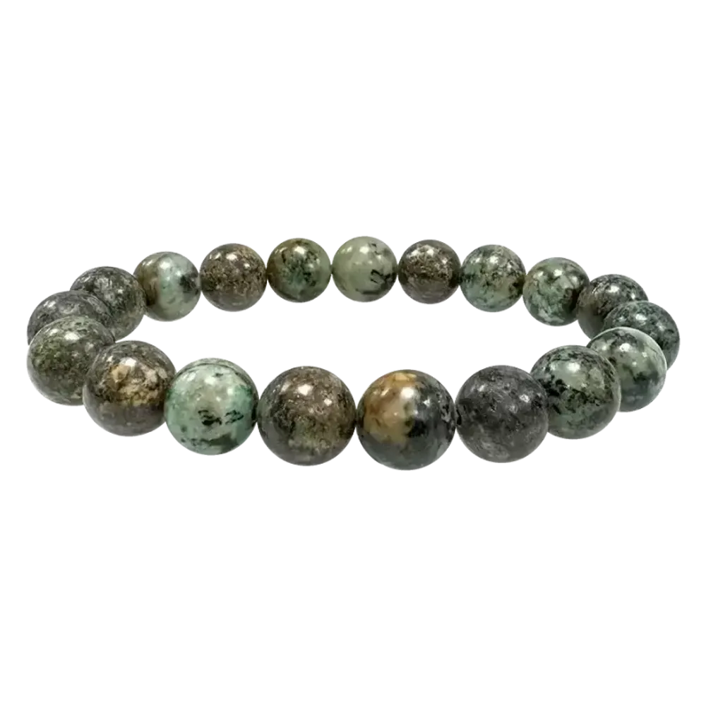 Bracelets - Bracelet turquoise naturelle d'Afrique perles 10mm - ARABESK