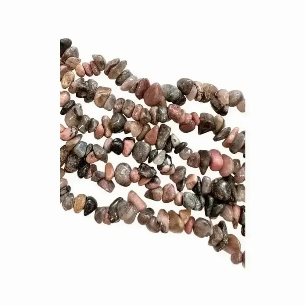 Bijoux - Rhodonite chips 3-8mm sur fil 80cm - ARABESK