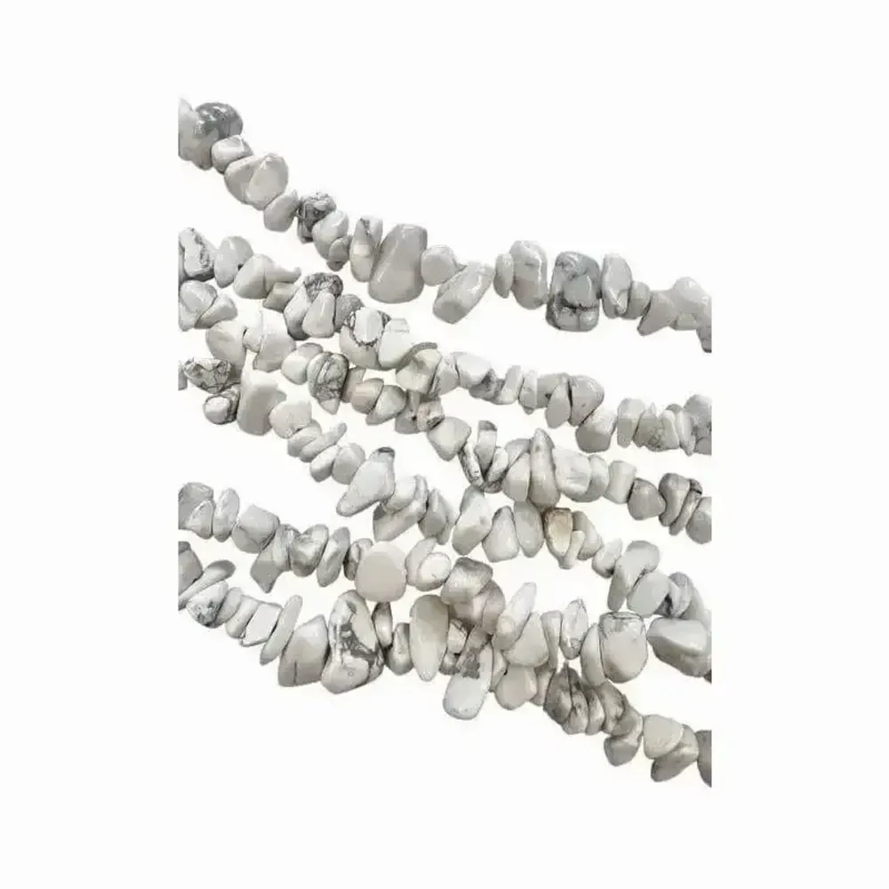 Bijoux - Howlite A chips 3-8mm sur fil 80cm - ARABESK