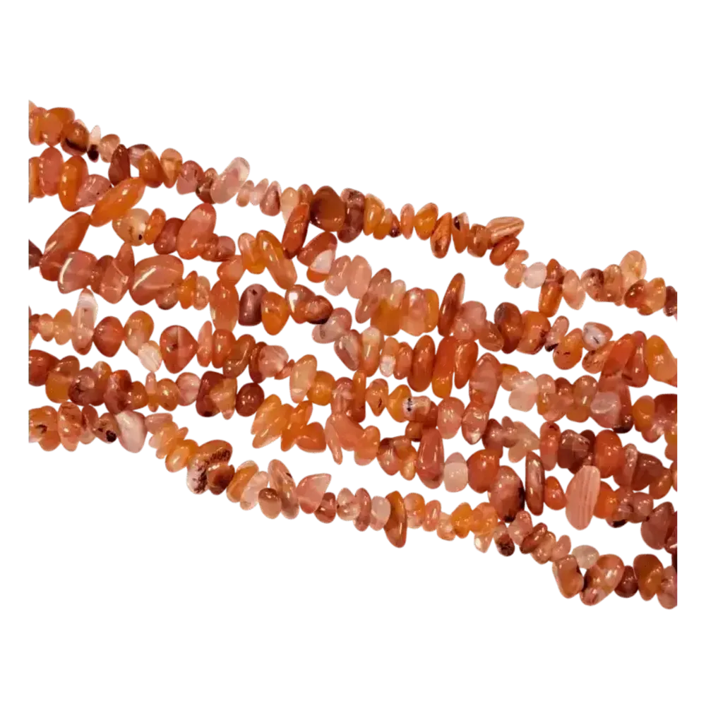 Bijoux - Cornaline A chips 5-8mm sur fil 80cm - ARABESK