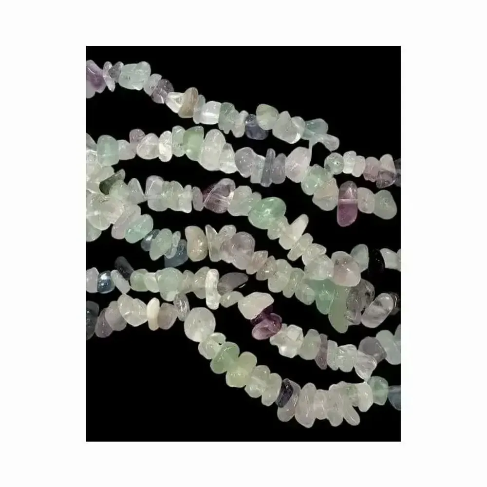Jewelry - Fluorite multicolored A chips 3-8mm on a 80cm thread - ARABESK