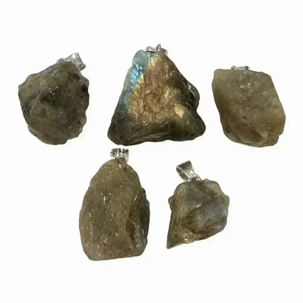 Bijoux - Pendentif Pierre Brute Labradorite A x5 - ARABESK