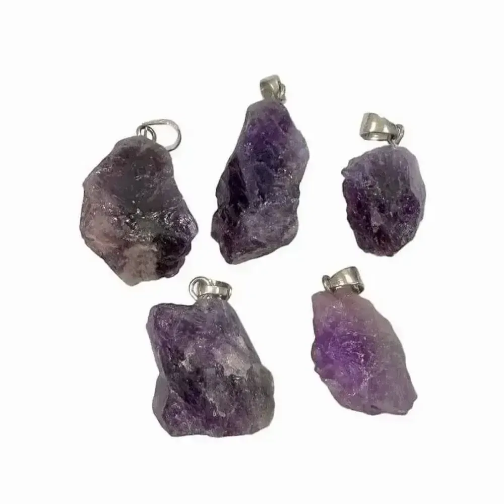 Jewelry - Rough Stone Pendant Amethyst Uruguay A x5 - ARABESK