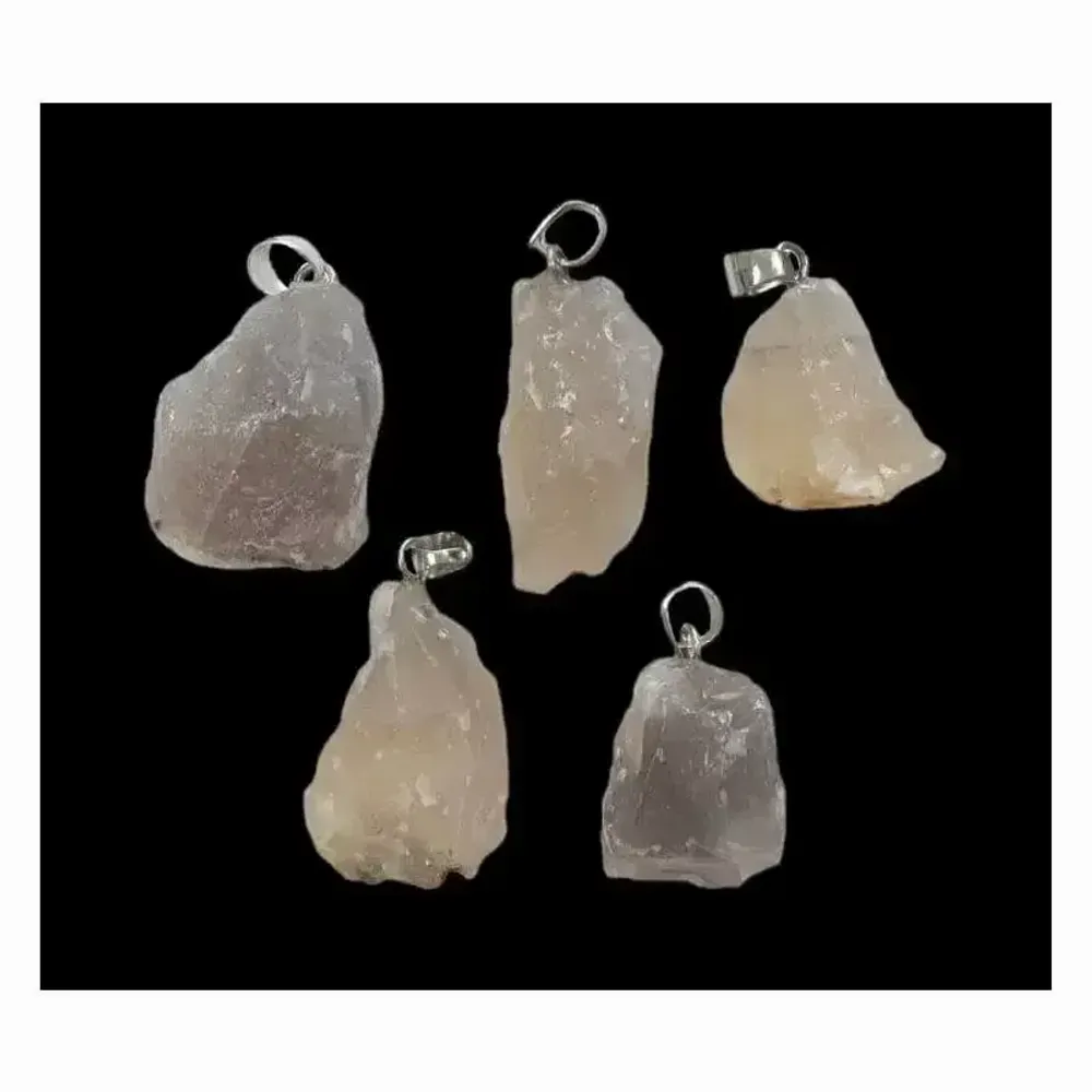 Bijoux - Pendentif Pierre Brute Agate Grise x5 - ARABESK