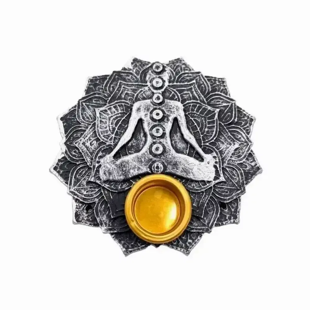 Scents - 6 x 7 chakra incense holders gray 9cm - ARABESK