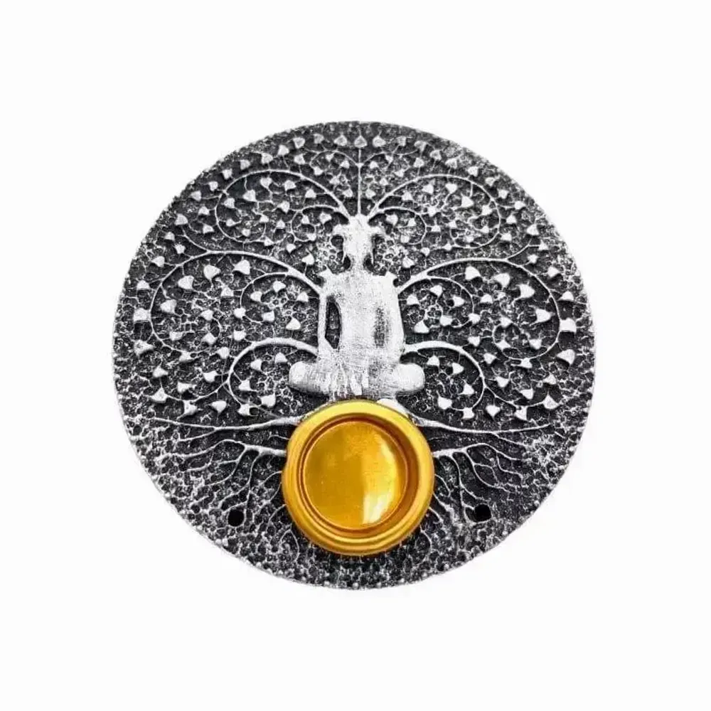 Scents - 6 x Gray meditation incense holders 9cm - ARABESK