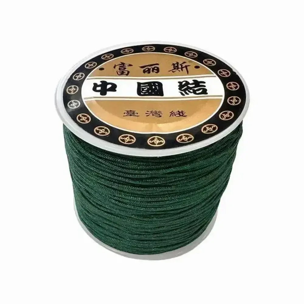 Bijoux - Fil Cordon Polyester Vert 0.8mm 100 mètres - ARABESK