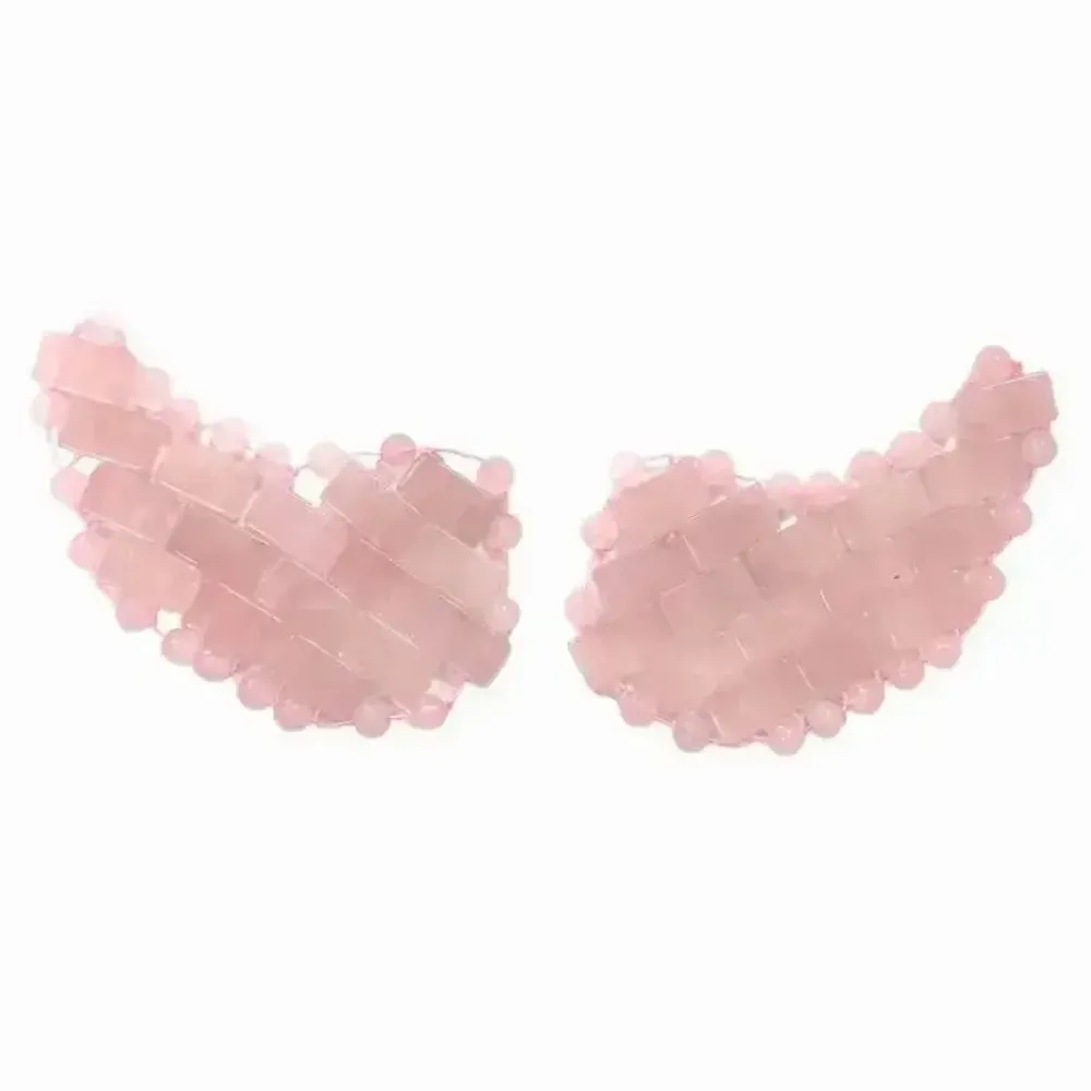 Jewelry - Rose Quartz A+ eye patch (set of 2) from Brazil - ARABESK