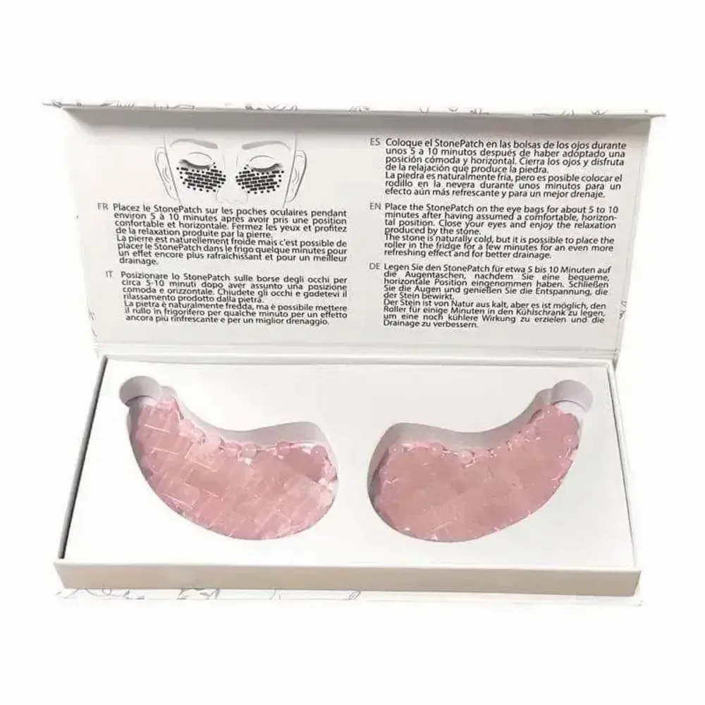 Jewelry - Rose Quartz A+ eye patch (set of 2) from Brazil - ARABESK