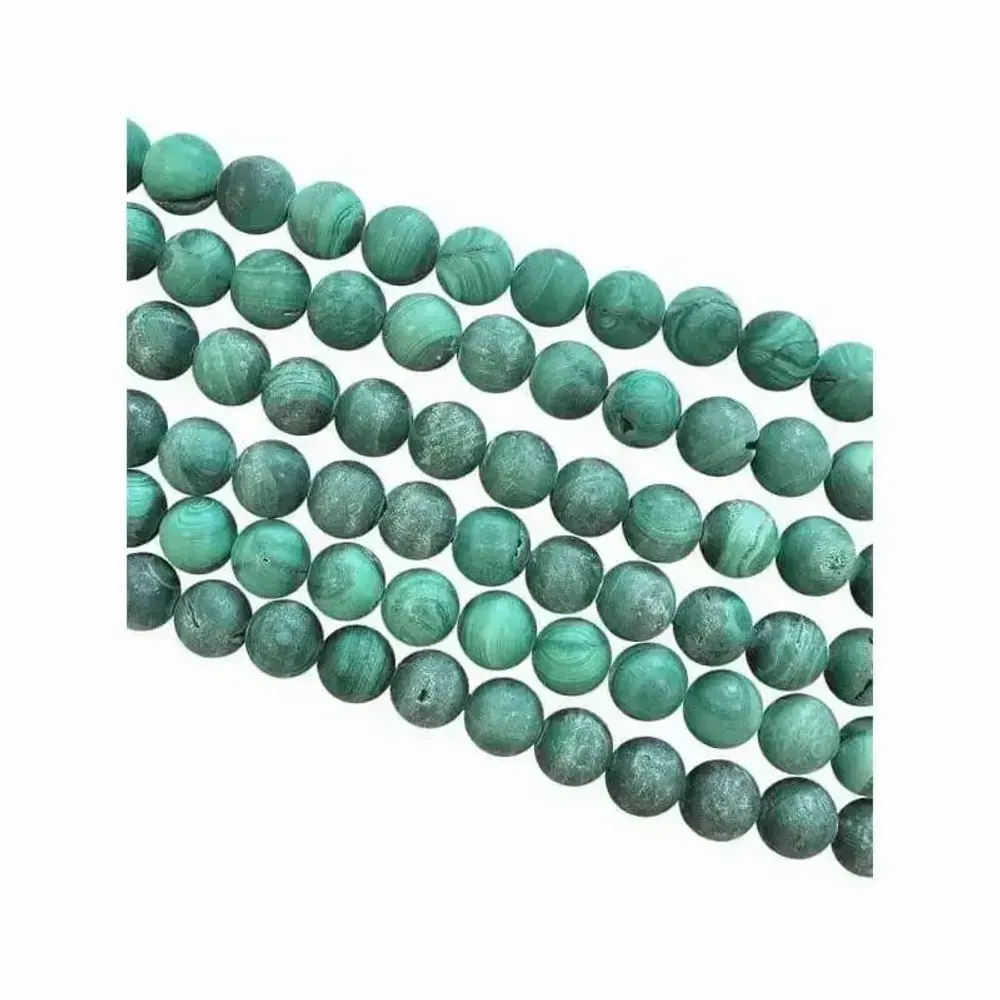 Jewelry - Malachite matte beads 6-7mm on 40cm thread - ARABESK