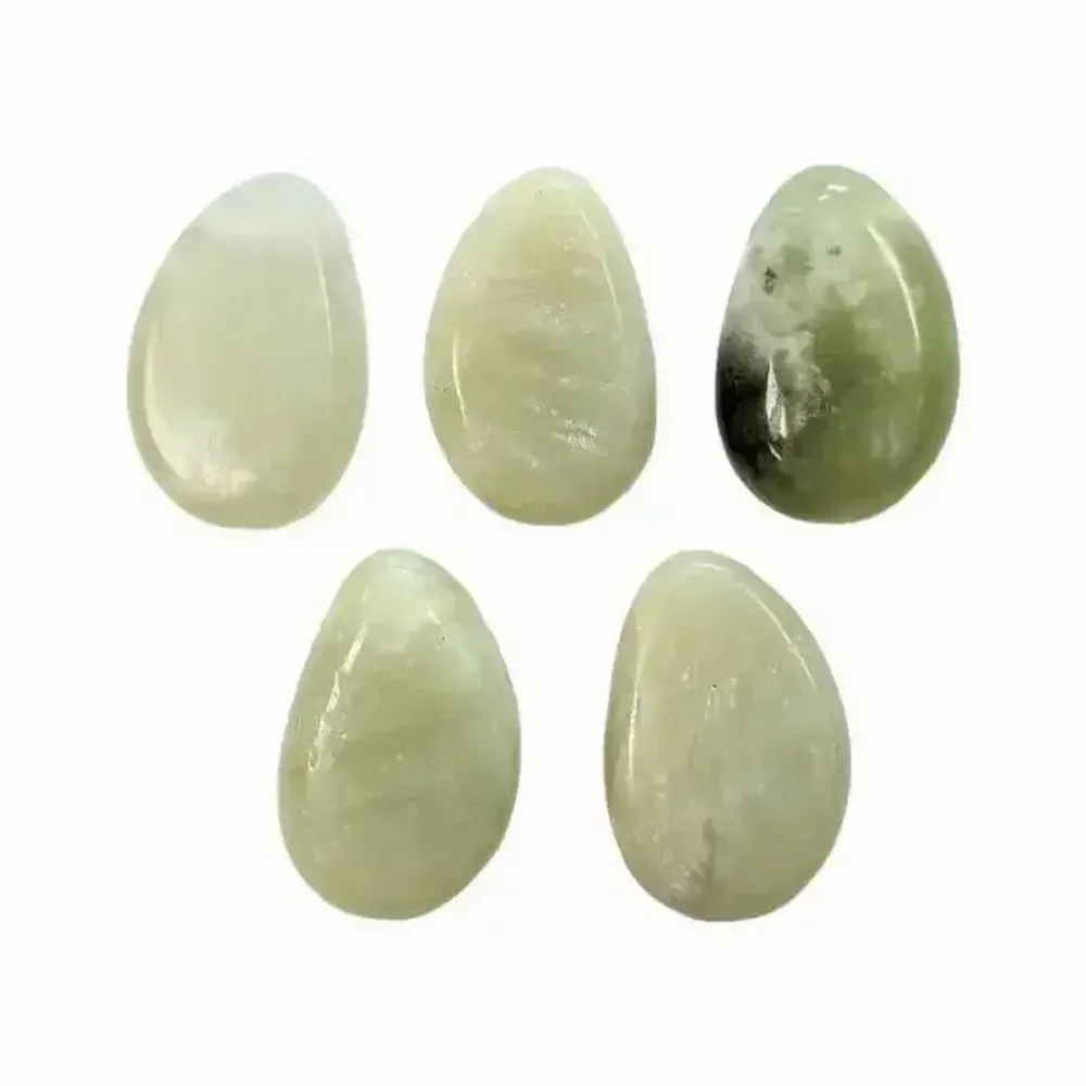 Jewelry - Chinese Jade A Drilled Rolled Stone Pendant 20-30mm X 5 - ARABESK
