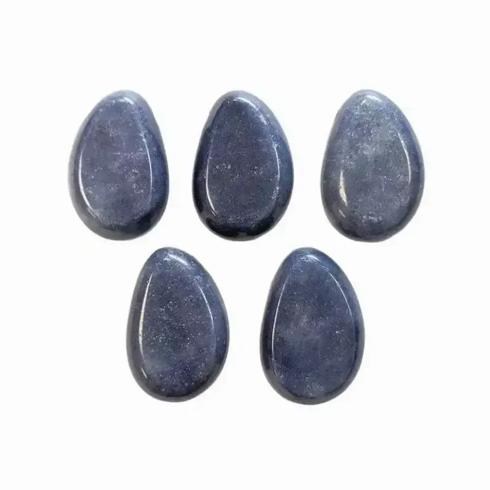 Bijoux - Pendentif Pierre Roulée Percée Aventurine Bleue A 20-30mm X 5 - ARABESK