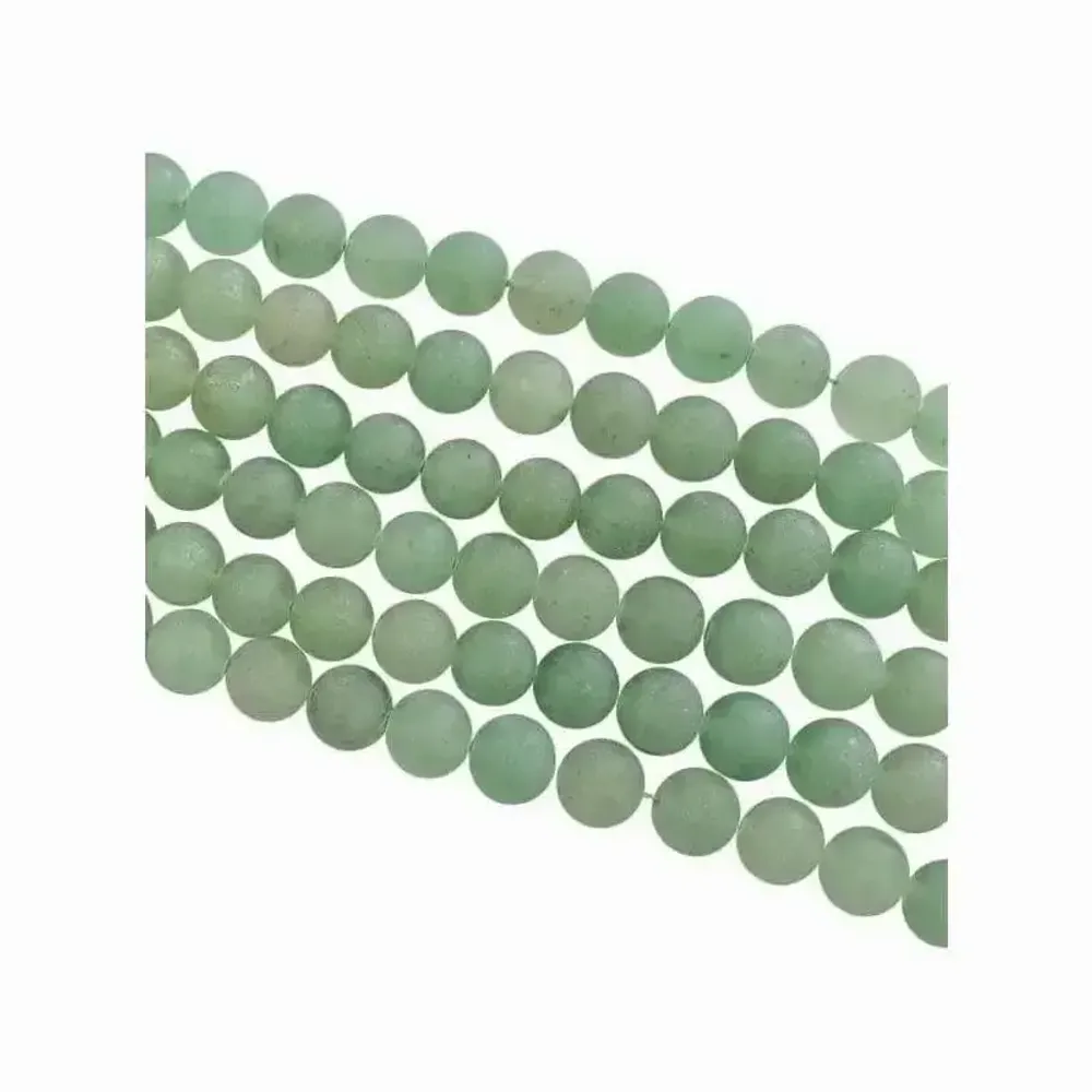 Jewelry - Green Aventurine A matt beads 6mm on a 40cm thread - ARABESK