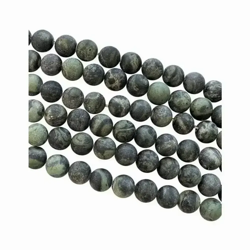 Jewelry - Jasper Kambaba matte beads 6mm on a 40cm thread - ARABESK