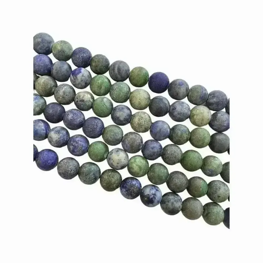 Jewelry - Azurite Malachite matte beads 8mm on a 40cm thread - ARABESK