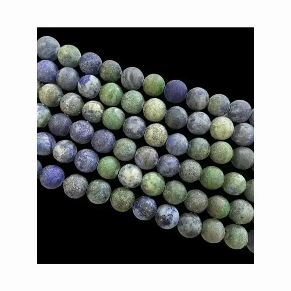 Jewelry - Azurite Malachite matte beads 8mm on a 40cm thread - ARABESK